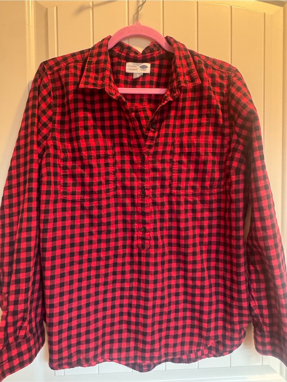 Old Navy quarter button down plaid shirt